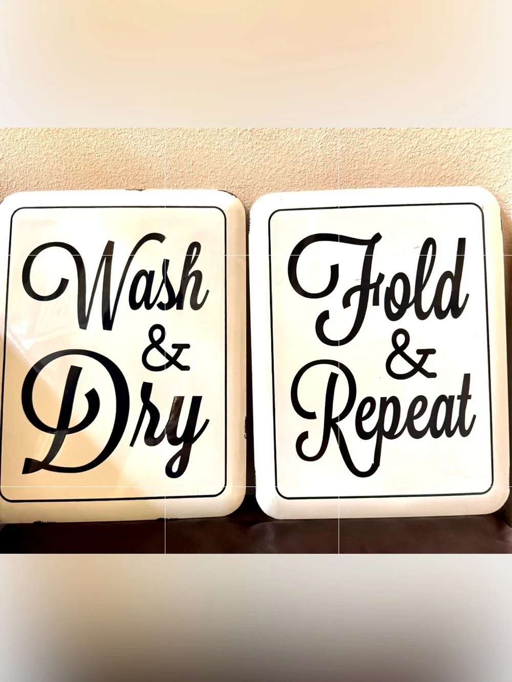 ✅ “VIP Home and Garden” 2 Pieces Laundry Wall Signs”